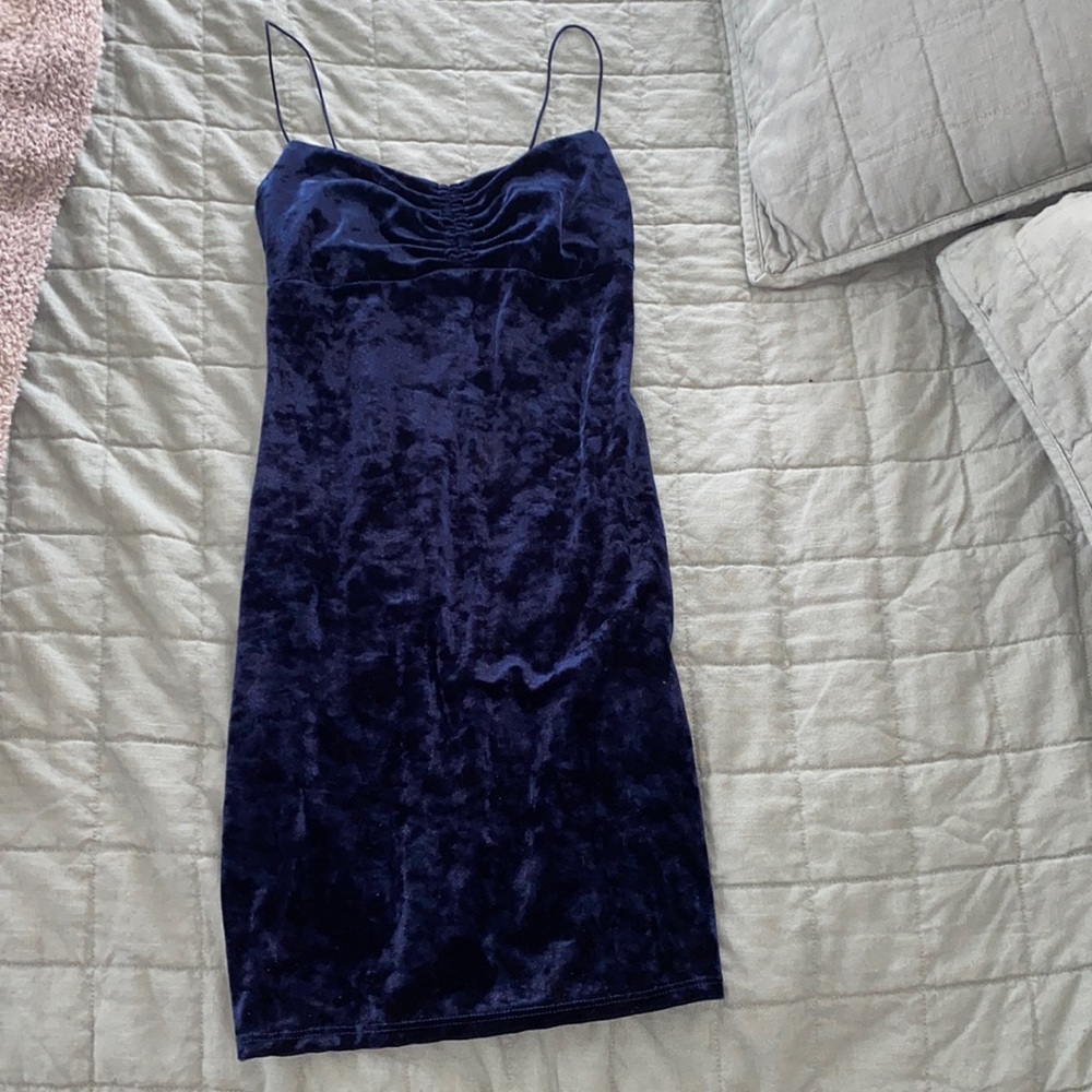 URBAN OUTFITTERS Size Small Navy Felt Dress